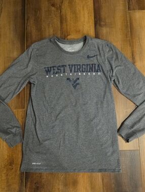 Nike Gray West Virginia Mountaineers Long-Sleeve Dri-FIT Shirt